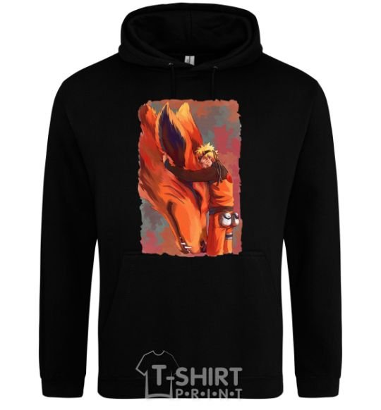 Мужская толстовка (худи) Naruto print Черный фото