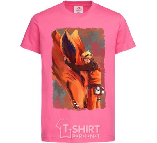 Детская футболка Naruto print Ярко-розовый фото