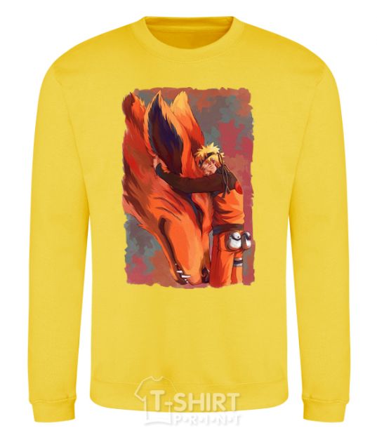 Sweatshirt Naruto print yellow фото