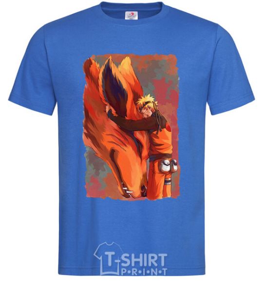 Men's T-Shirt Naruto print royal-blue фото