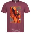 Men's T-Shirt Naruto print burgundy фото