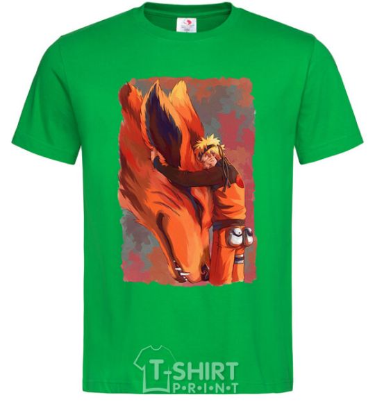 Мужская футболка Naruto print Зеленый фото