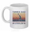 Ceramic mug Tennis dad like a regular dad but cooler White фото