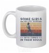 Ceramic mug Some girls are just born with tennis in their souls White фото