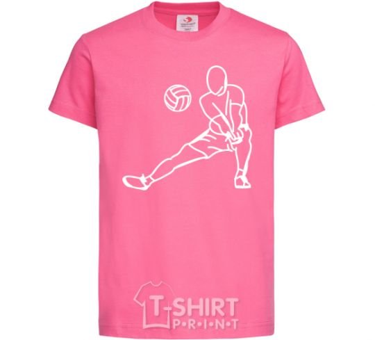 Kids T-shirt The figure of a volleyball player heliconia фото