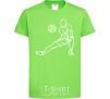 Kids T-shirt The figure of a volleyball player orchid-green фото
