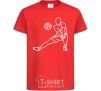 Kids T-shirt The figure of a volleyball player red фото