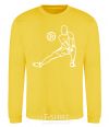 Sweatshirt The figure of a volleyball player yellow фото