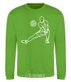 Sweatshirt The figure of a volleyball player orchid-green фото