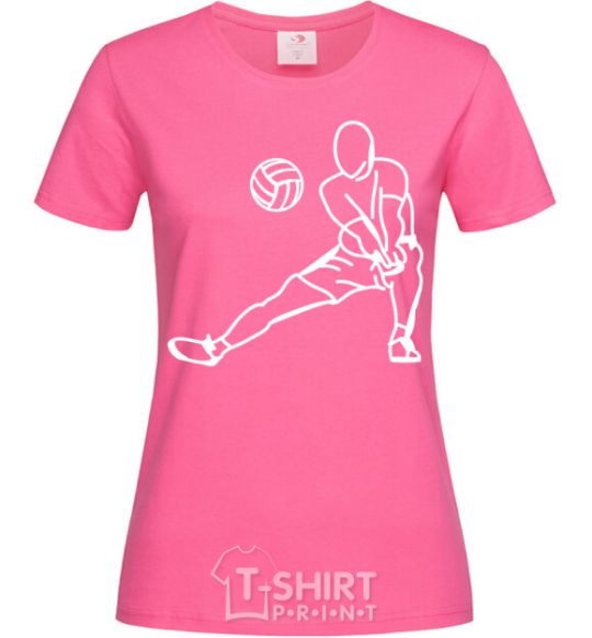 Women's T-shirt The figure of a volleyball player heliconia фото