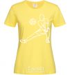 Women's T-shirt The figure of a volleyball player cornsilk фото