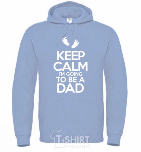 Men`s hoodie I'm going to be a dad sky-blue фото