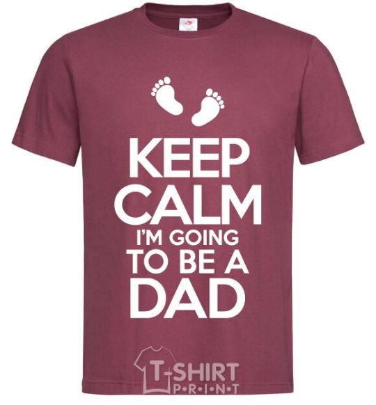 Men's T-Shirt I'm going to be a dad burgundy фото