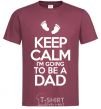 Men's T-Shirt I'm going to be a dad burgundy фото