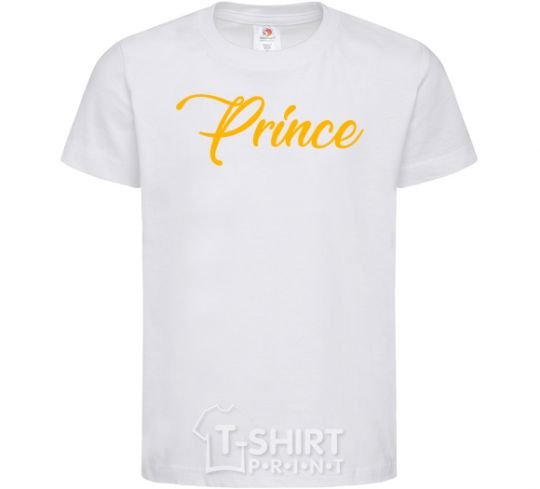 Kids T-shirt Prince yellow White фото