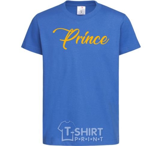 Детская футболка Prince yellow Ярко-синий фото