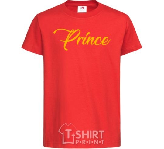 Детская футболка Prince yellow Красный фото