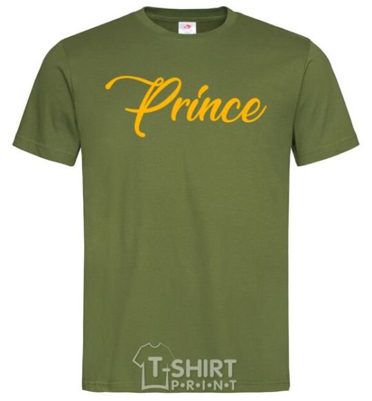 Мужская футболка Prince yellow Оливковый фото