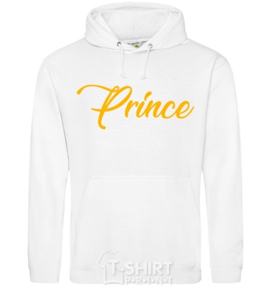 Men`s hoodie Prince yellow White фото