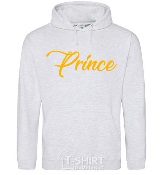 Men`s hoodie Prince yellow sport-grey фото