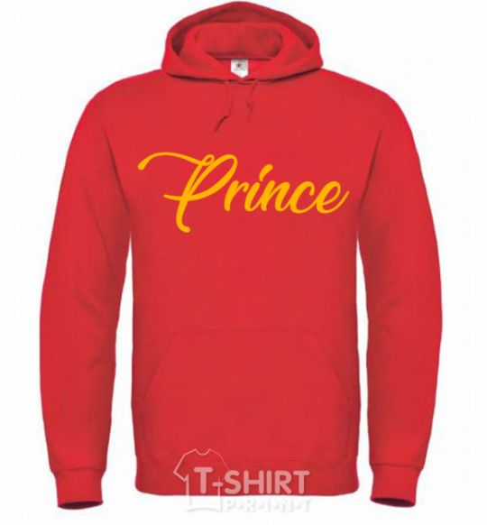 Men`s hoodie Prince yellow bright-red фото