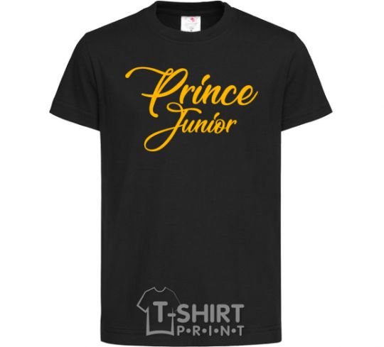 Детская футболка Prince junior yellow Черный фото