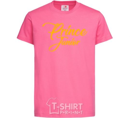 Детская футболка Prince junior yellow Ярко-розовый фото