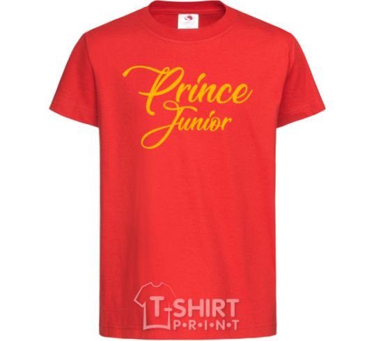 Детская футболка Prince junior yellow Красный фото