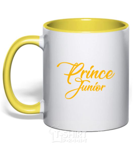 Mug with a colored handle Prince junior yellow yellow фото
