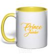 Mug with a colored handle Prince junior yellow yellow фото