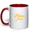 Mug with a colored handle Prince junior yellow red фото