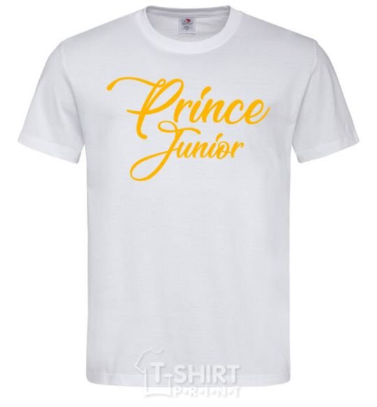 Мужская футболка Prince junior yellow Белый фото