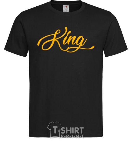 Мужская футболка King yellow Черный фото