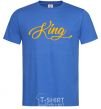 Men's T-Shirt King yellow royal-blue фото