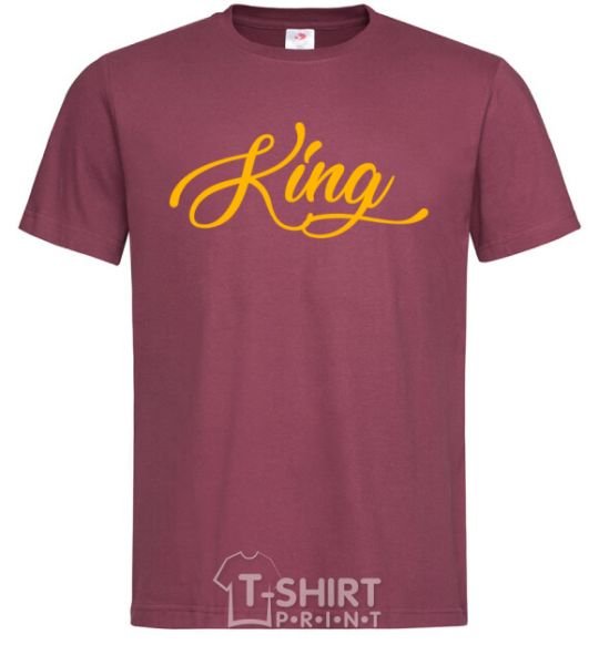 Men's T-Shirt King yellow burgundy фото