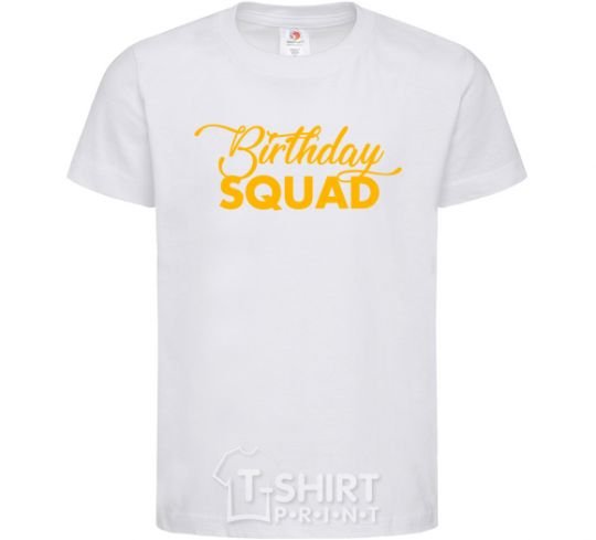 Детская футболка Birthday squad Белый фото
