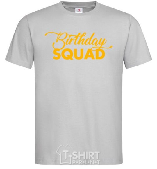 Men's T-Shirt Birthday squad grey фото