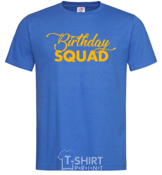 Мужская футболка Birthday squad Ярко-синий фото