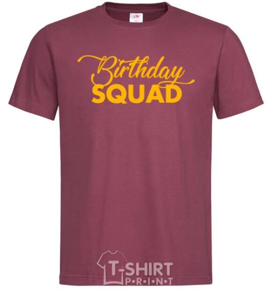 Men's T-Shirt Birthday squad burgundy фото