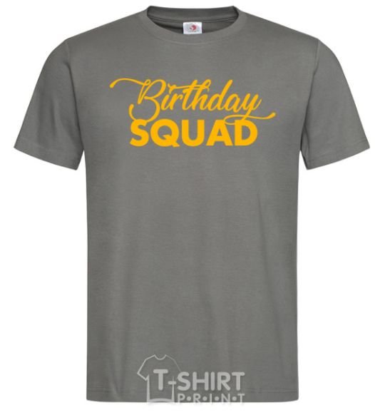 Men's T-Shirt Birthday squad dark-grey фото