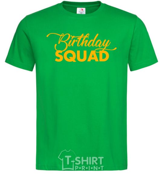 Мужская футболка Birthday squad Зеленый фото