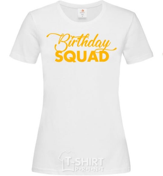 Женская футболка Birthday squad Белый фото