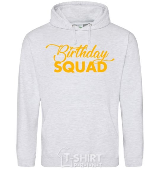 Men`s hoodie Birthday squad sport-grey фото