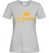 Women's T-shirt Queen yellow grey фото