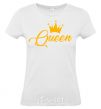 Women's T-shirt Queen yellow White фото