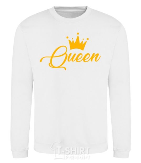 Sweatshirt Queen yellow White фото