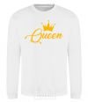 Sweatshirt Queen yellow White фото
