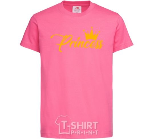 Детская футболка Princess crown Ярко-розовый фото