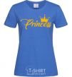 Women's T-shirt Princess crown royal-blue фото