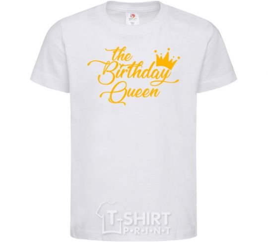 Kids T-shirt The birthday queen White фото